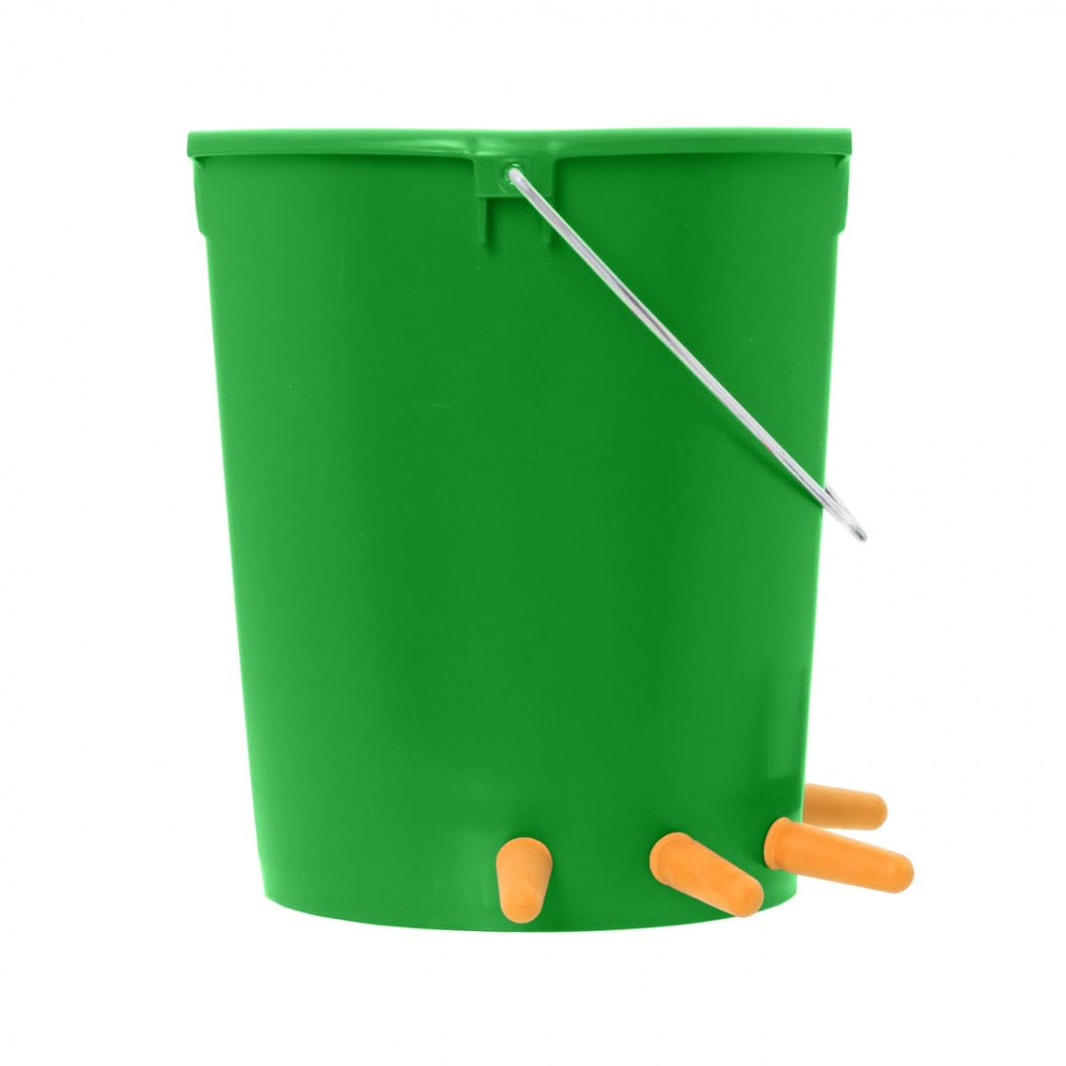 Galeata alaptare miei si iezi 8L cu 6 tetine cauciuc si ventil, fund inclinat, plastic rezistent