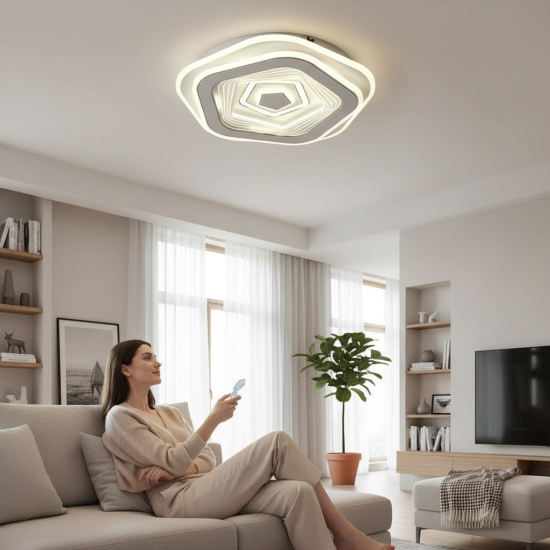 Plafoniera LED Cressida 100W, 6750lm, 400x400x50mm