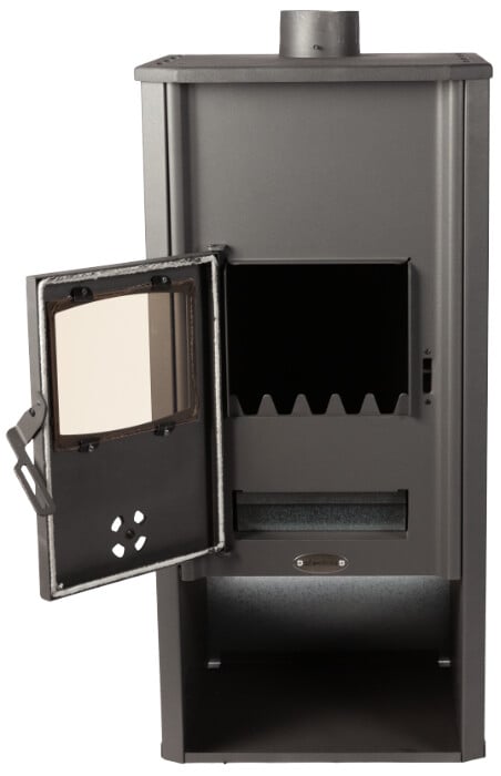 Semineu pentru incalzire centrala cu perete dublu Evotools 21.4 kW, boiler 22L, randament 77%, EcoDesign, suprafata incalzita 150 m²