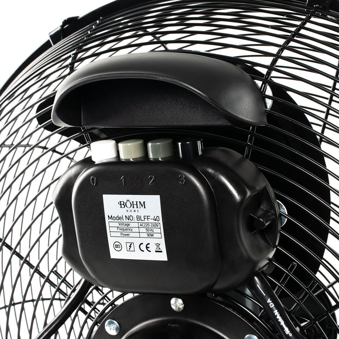 Ventilator de Podea BOHM BLFF-50, 20 Inch, 110W, 3 Viteze, Pale Aluminiu