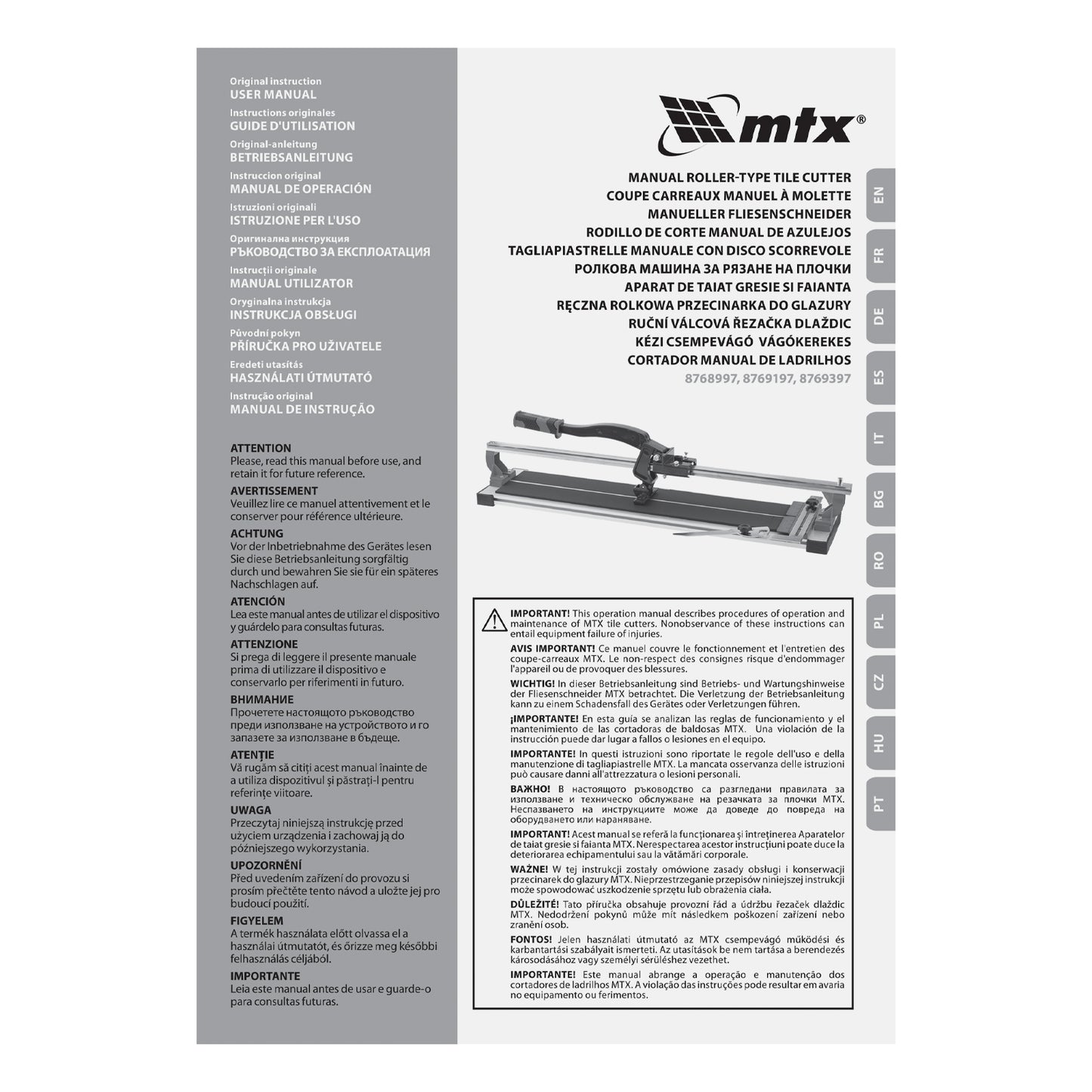 Masina taiat gresie faianta MTX, 700 mm, 16 mm
