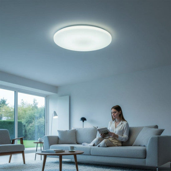 Plafoniera LED ECO IP40 Rotunda Alba 35W, 2450 lm, Ø370 mm