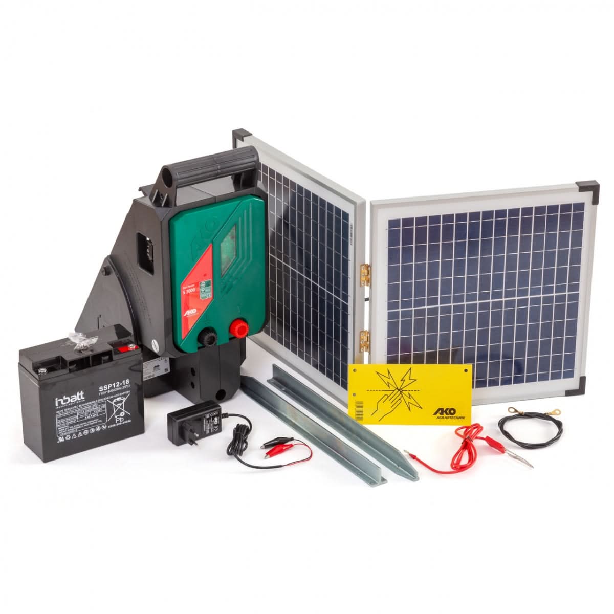 Aparat Gard Electric AKO S 3000 cu Panou Solar si Acumulator, 3 Joule