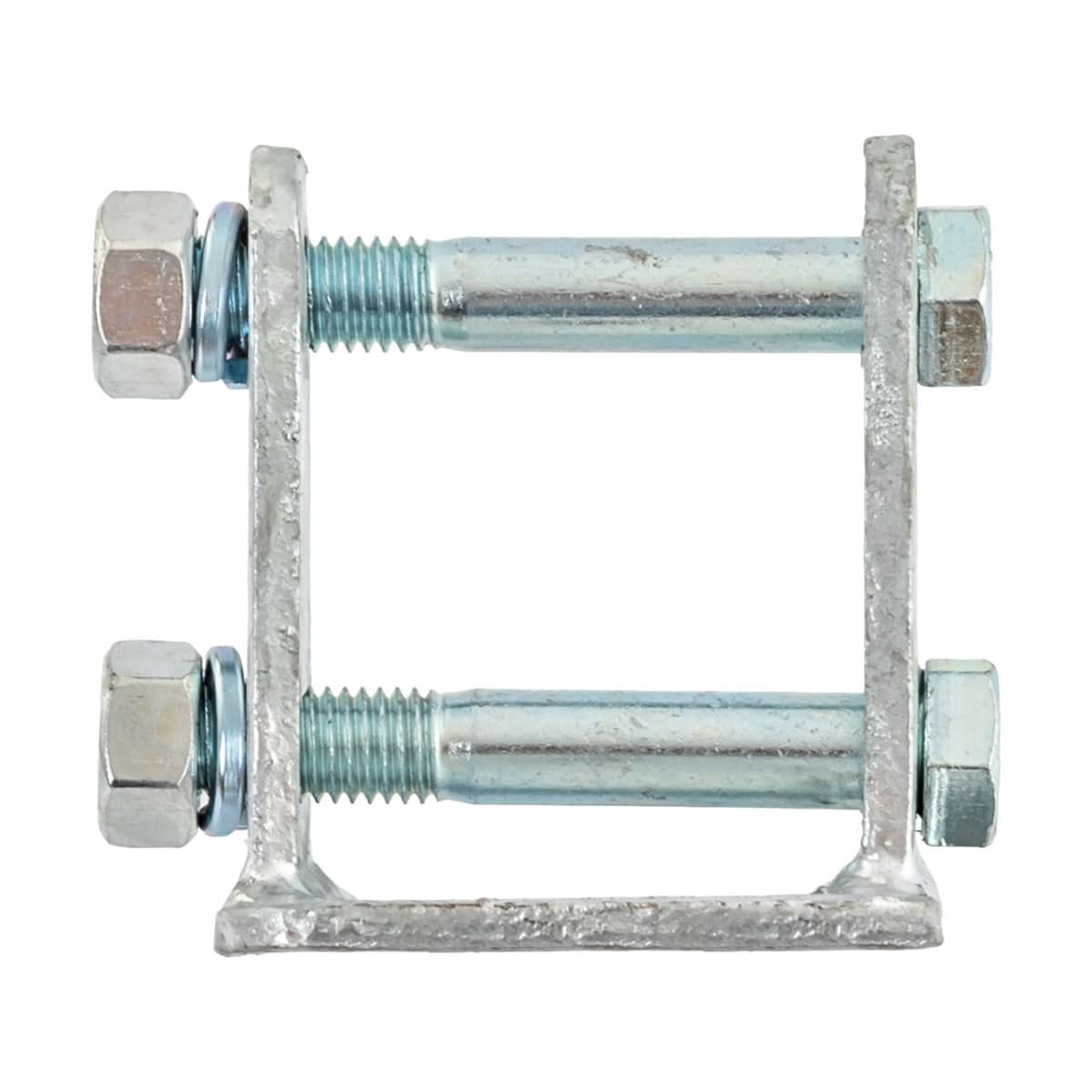 Conector de perete pentru panouri de pasune cu 2 suruburi M12, din otel galvanizat
