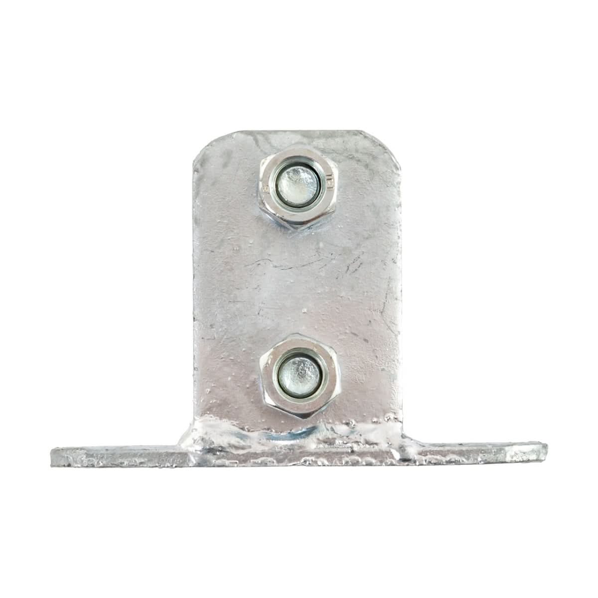 Conector de perete pentru panouri de pasune cu 2 suruburi M12, din otel galvanizat