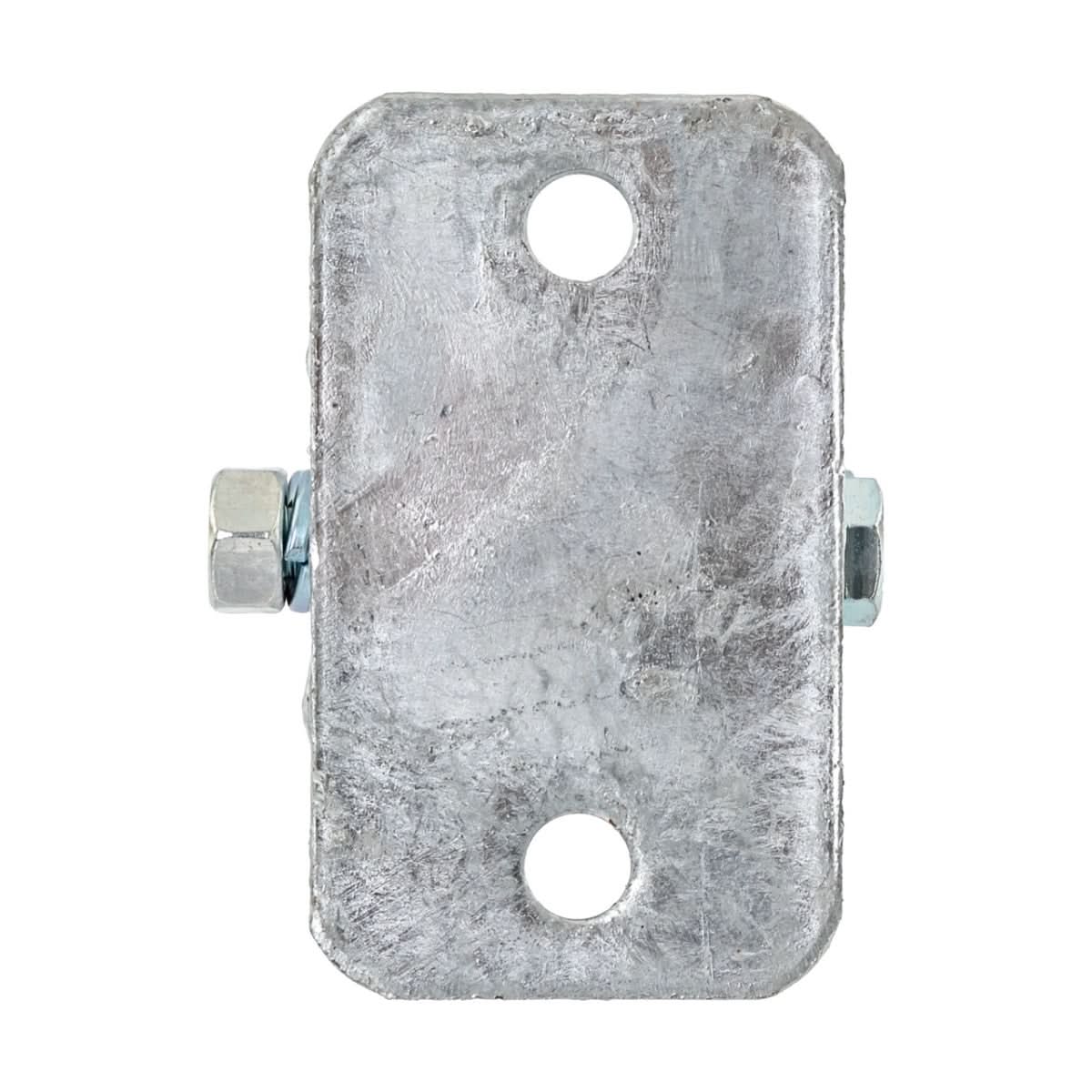 Conector de perete pentru panouri de pasune cu 2 suruburi M12, din otel galvanizat