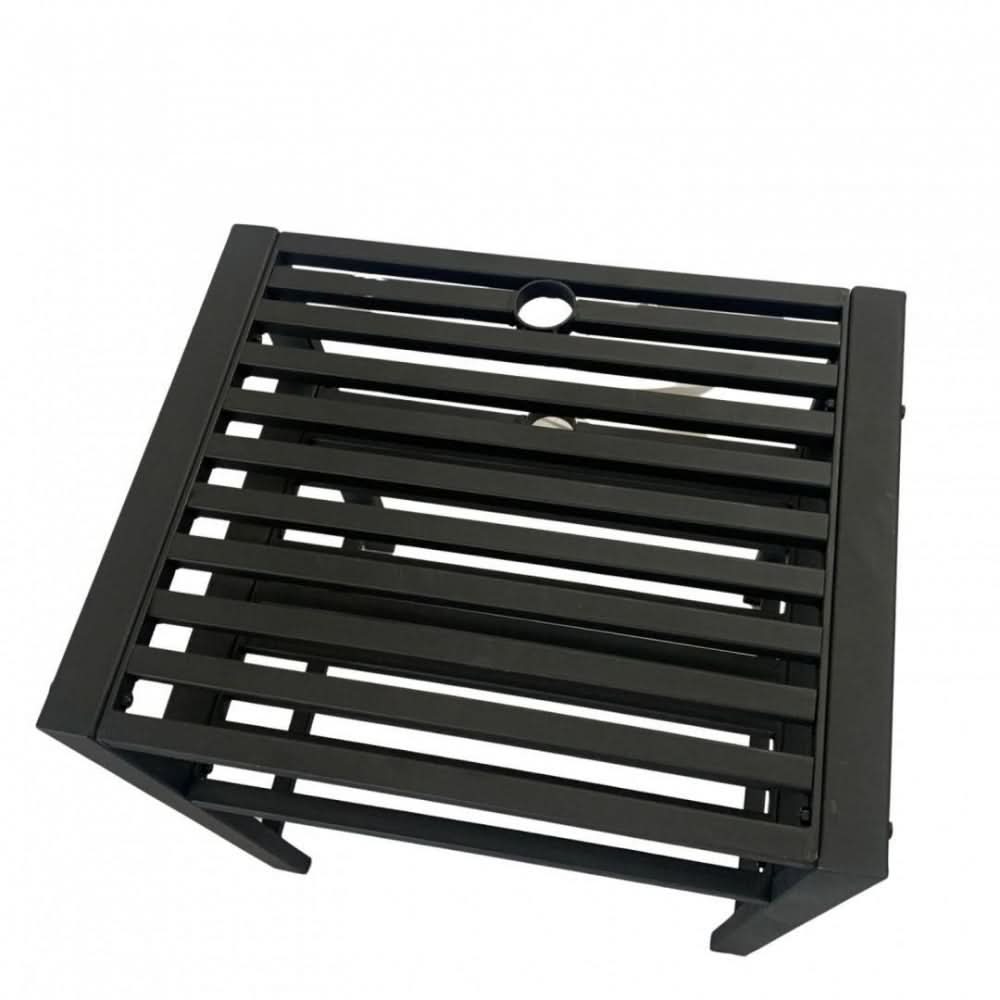 Set mobilier gradina metalic VivaTechnix VMD-1046, masa cu orificiu umbrela 42 mm + 2 scaune, profil 40x20x1.5 mm