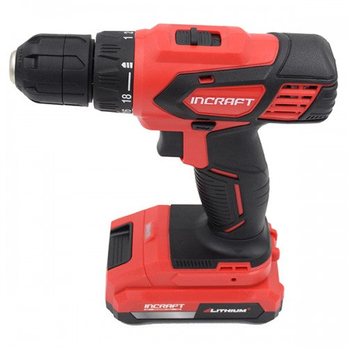 Masina insurubat cu acumulator 18V Incraft DK-18V 2 viteze 35Nm 2 acumulatori valiza