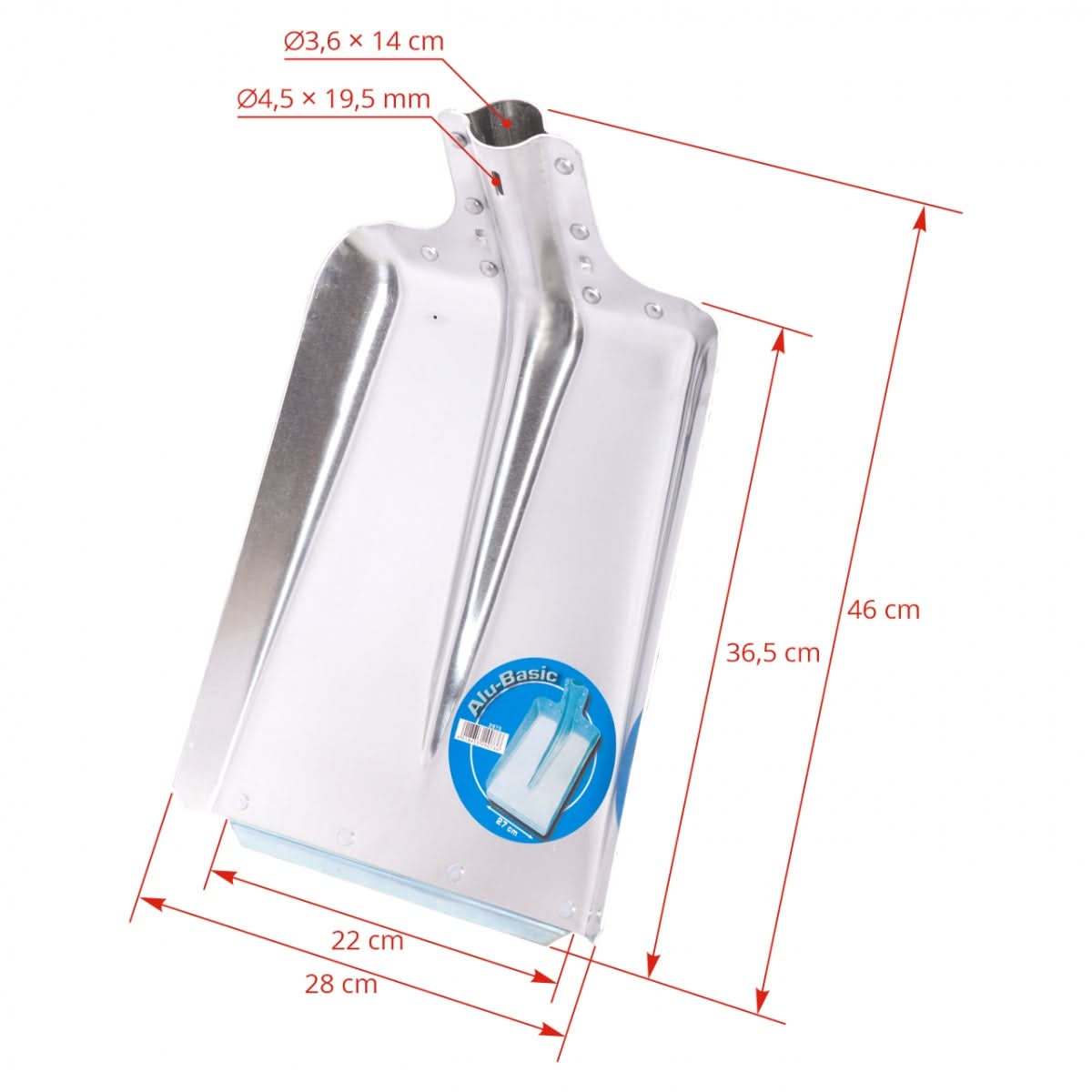 Lopata aluminiu, 28 cm