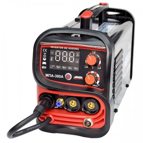 Aparat sudura invertor cu sarma Minsk Electro MPA-300A, 300A, MIG-MAG, protectie supraincalzire, pistol inclus, fir 0.8 mm
