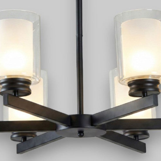 Lustra Tavan Titan Black, 6 Brate, 6xE27 10W