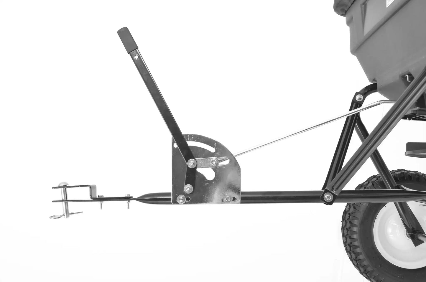 Distribuitor tractabil ZEP PRO DT-60 PROFI pentru insamantare si fertilizare gazon, 60L, 56 kg, latime 3-3.6 m, roti pneumatice, prelata inclusa