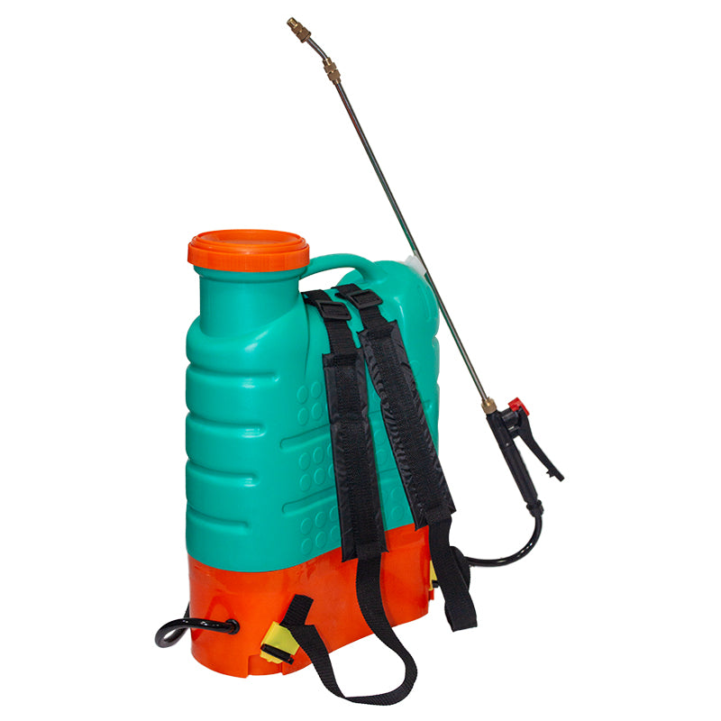 Pompa de stropit electrica Brillo 16L, cu baterie reincarcabila si manometru, set accesorii inclus