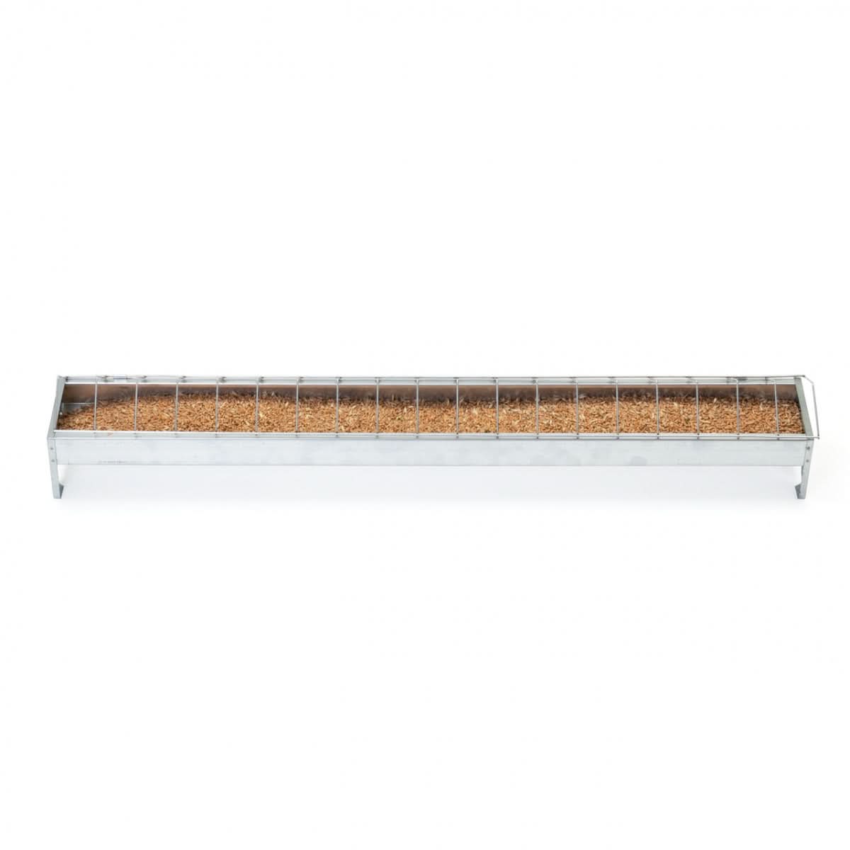 Hranitoare metal galvanizat 100 cm cu 19 fante pentru pui si gaini