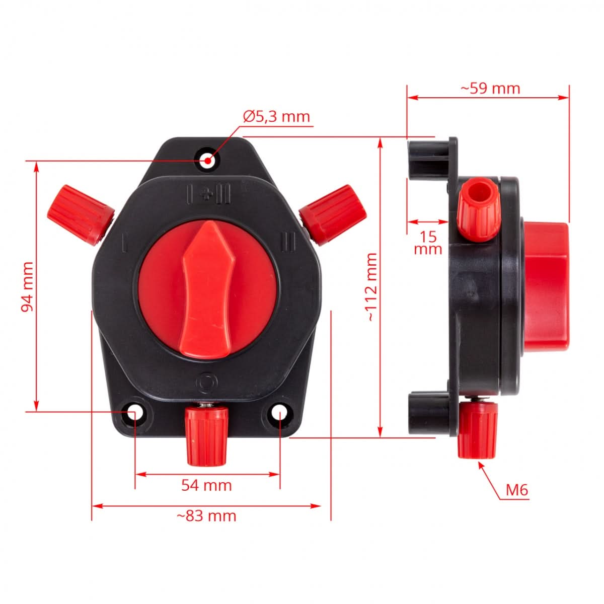 Intrerupator comutator gard electric pentru control tensiune