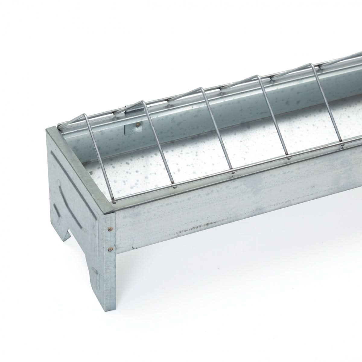 Hranitoare metal galvanizat 100 cm cu 19 fante pentru pui si gaini