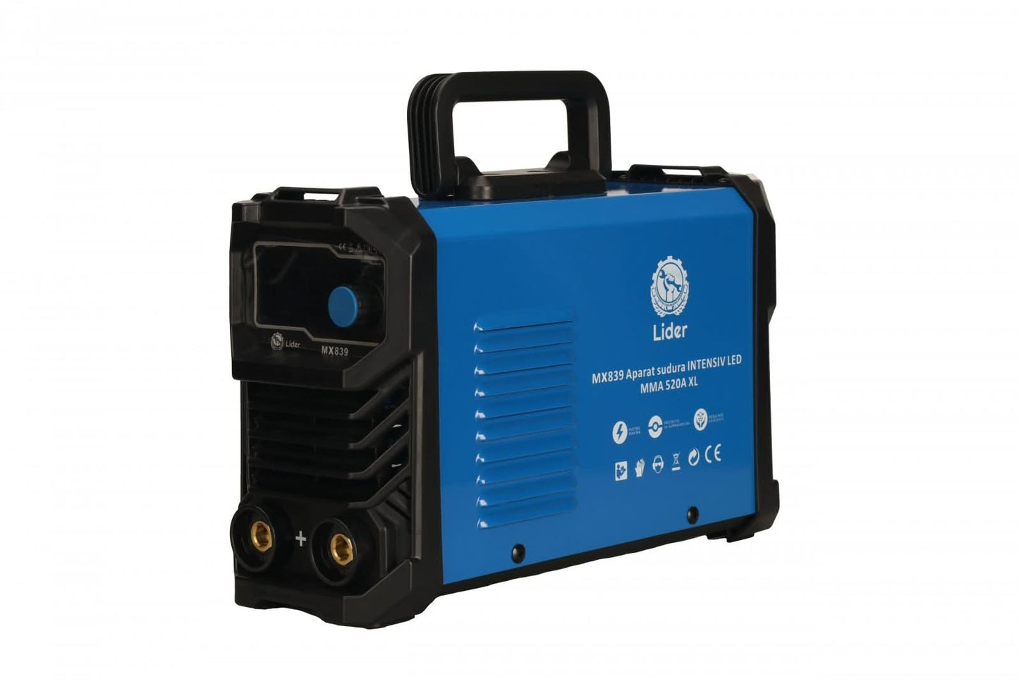 Aparat sudura invertor 520A MMA LIDER, afisaj electronic, cabluri si masca