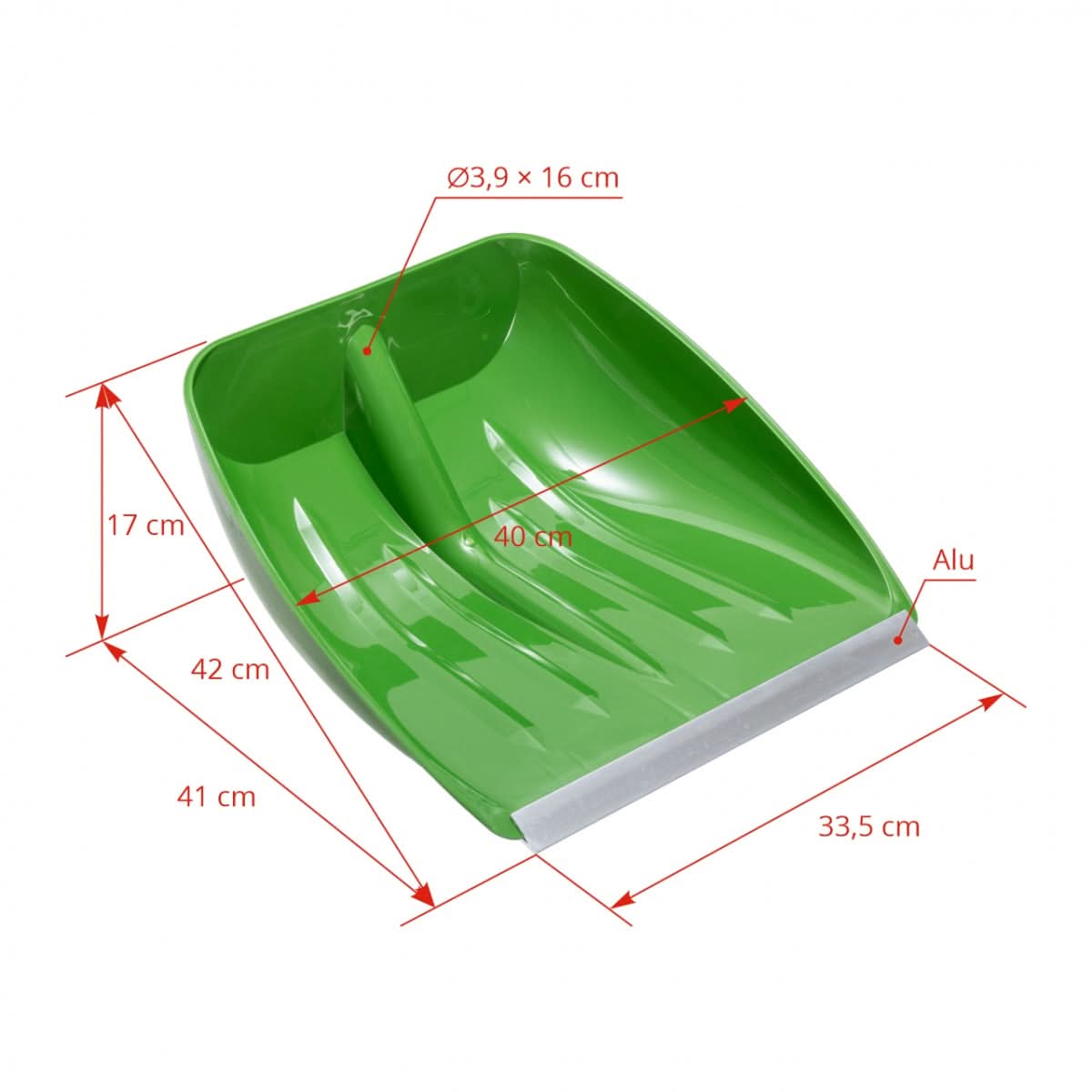 Lopata pentru cereale si zapada, plastic rezistent, 42 × 40 cm, fara coada