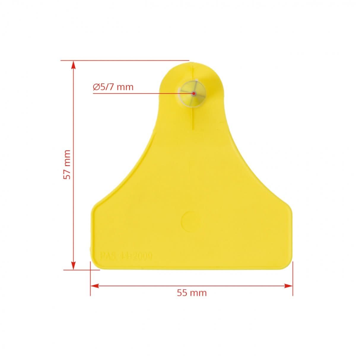 Crotalii-SET pentru bovine FlexoPlus, galben, 25 perechi, 5,5 × 5,7 cm