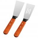 Plita inox pentru gratar pe carbuni, gaz sau electric, Vivatechnix Plancha, 40.6x45.7 cm, cu manere laterale, margine 6 cm