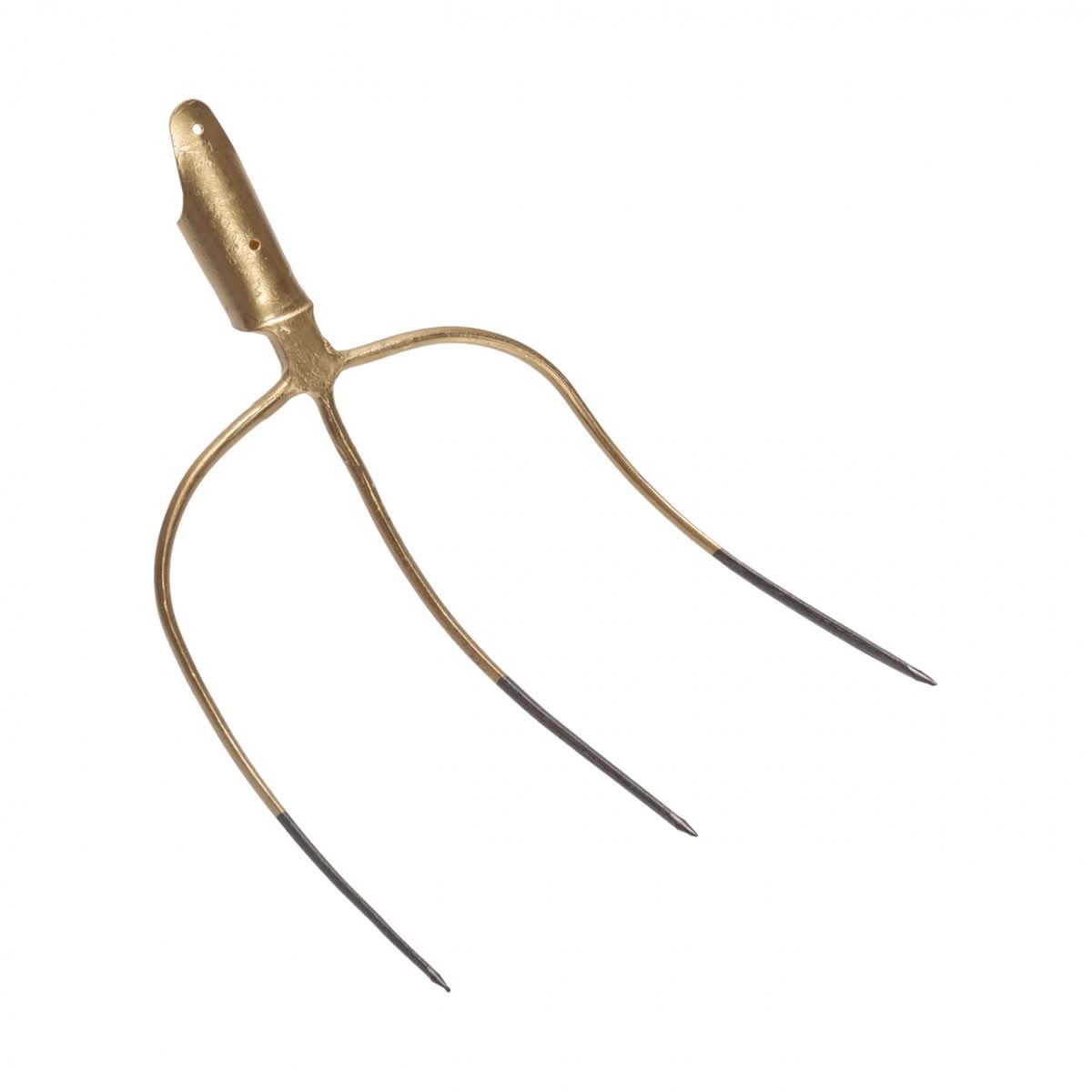 Furca pentru fan cu 3 coarne, 30 × 30 cm, fara coada, otel forjat