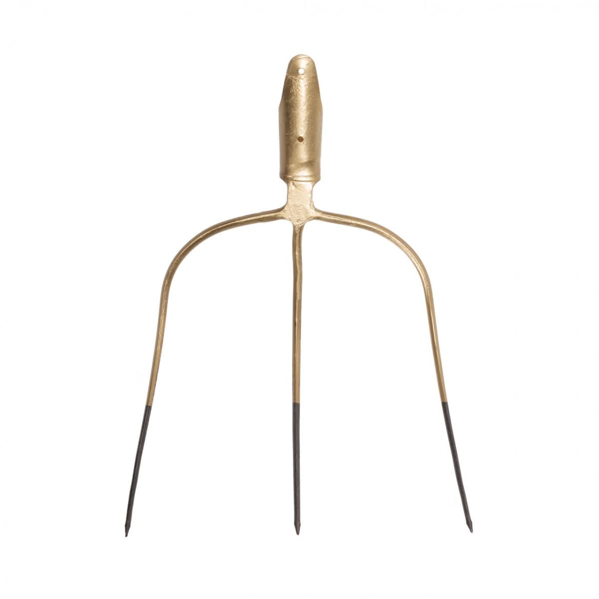 Furca pentru fan cu 3 coarne, 30 × 30 cm, fara coada, otel forjat