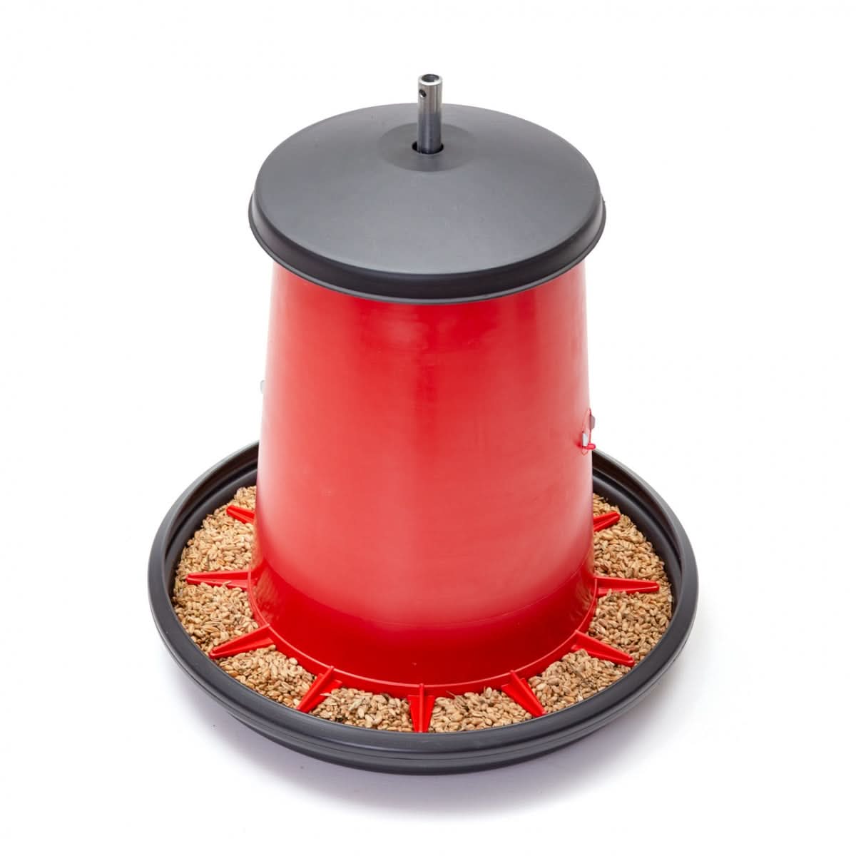 Hranitoare plastic premium 9 litri cu grila anti-risipa pentru păsări de curte