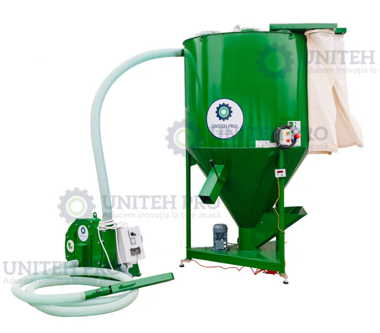 Micro FNC moara cereale 15 kW + amestecator furaje 1500 kg M-ROL
