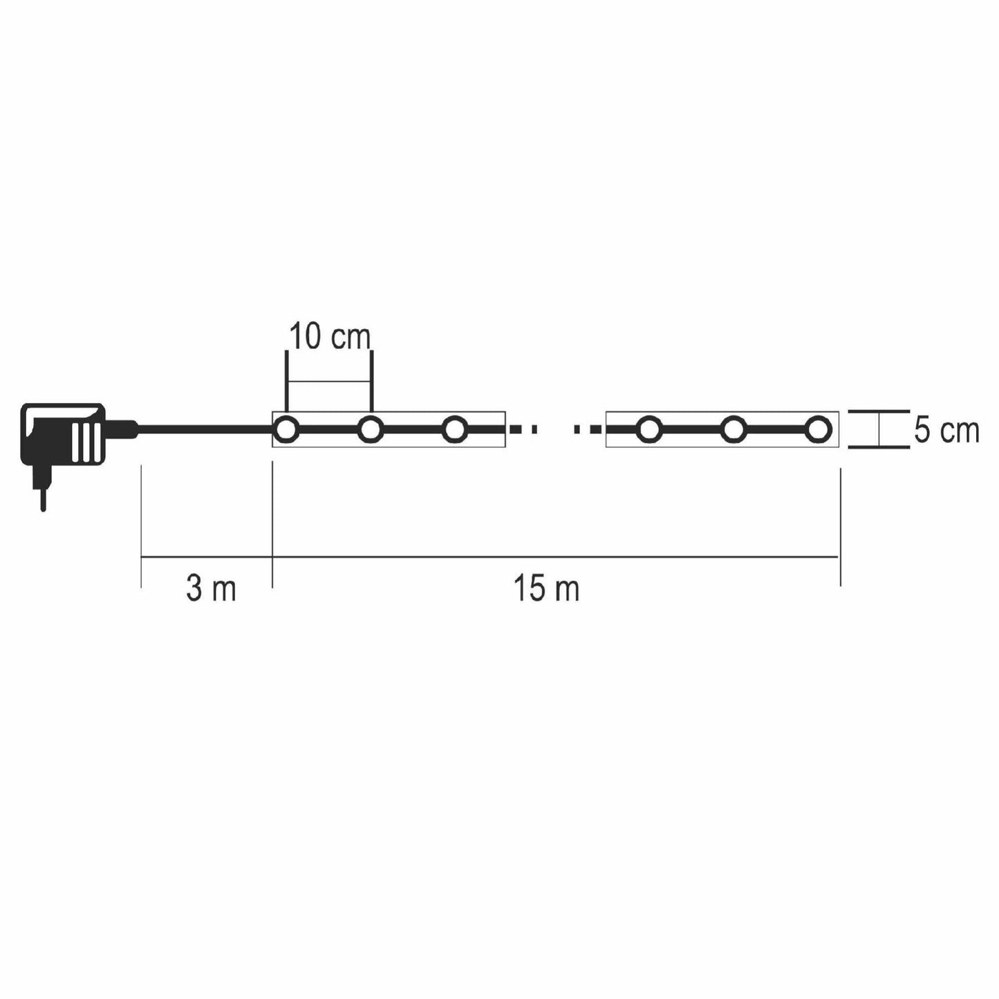Banda LED decorativa 15 m, 150 LED alb cald, 8 moduri, timer 6h/18h, panglica aurie, interior exterior, adaptor inclus