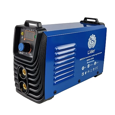 Aparat sudura invertor LIDER MMA450A, 450A, afișaj electronic, cabluri 3m, cutie transport