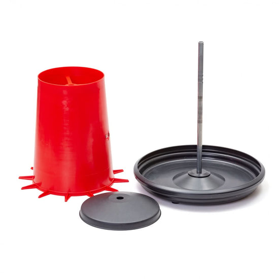 Hranitoare plastic premium 9 litri cu grila anti-risipa pentru păsări de curte