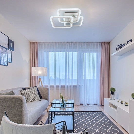 Lustra LED Living 80W, 3 Brate, 580x150 mm, 3 Culori, IR
