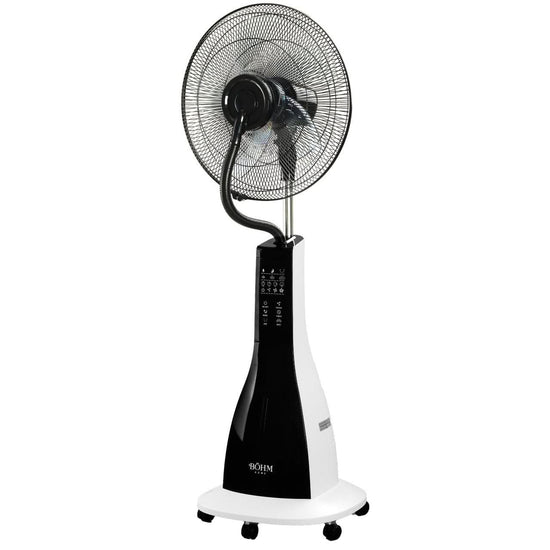 Ventilator cu apa si umidificare BÖHM HOME BSP40-RA, 16 inch, 90W, 3 trepte viteza, rezervor 3L, oscilatie 75°, negru