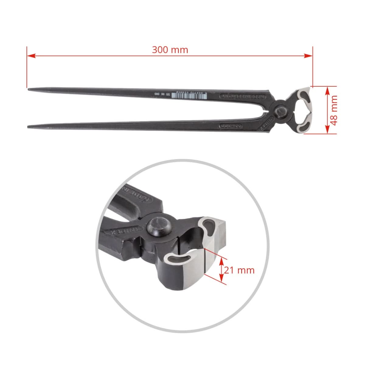 Cleste Knipex pentru Intretinerea Copitelor si Potcovit, 30 cm