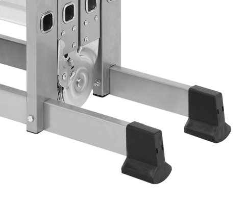 Scara multifunctionala aluminiu 3.4 m, 4x3 trepte, pliabila, capacitate 150 kg, stabilizatori antiderapanti, standard EN131