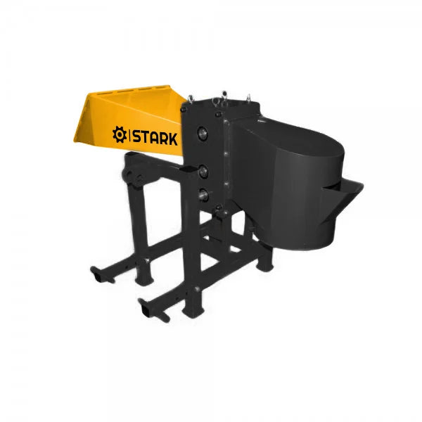 Tocator crengi ZEP STARK-80 PTO pentru tractor, diametru max 80 mm, 6 cutite, 2 axe sincronizate, capacitate 4 mc/ora