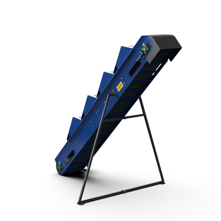 Banda de transportare TL-1000 3M, inclinata, motor-reductor 0.37 kW, capacitate 1000 kg/h