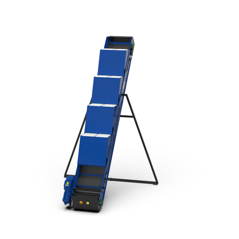 Banda de transportare TL-1000 3M, inclinata, motor-reductor 0.37 kW, capacitate 1000 kg/h
