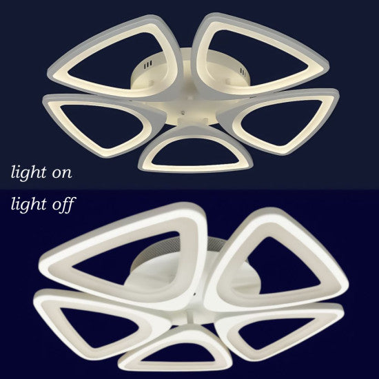 Lustra LED 80W, 5 Brate, Dimabila, 3000-6000K