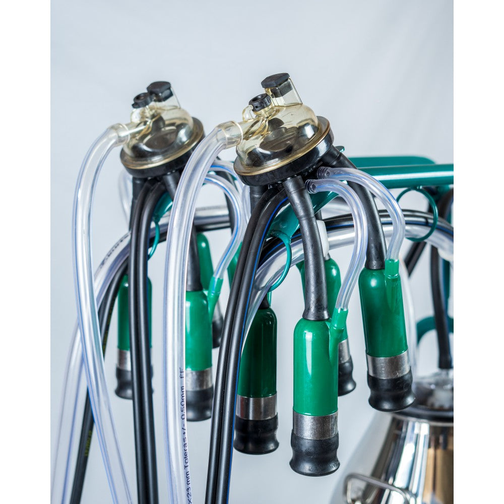 Aparat de muls vaci cu 2 posturi, 1 bidon inox 40 L, pulsator electronic, PROFESIONAL