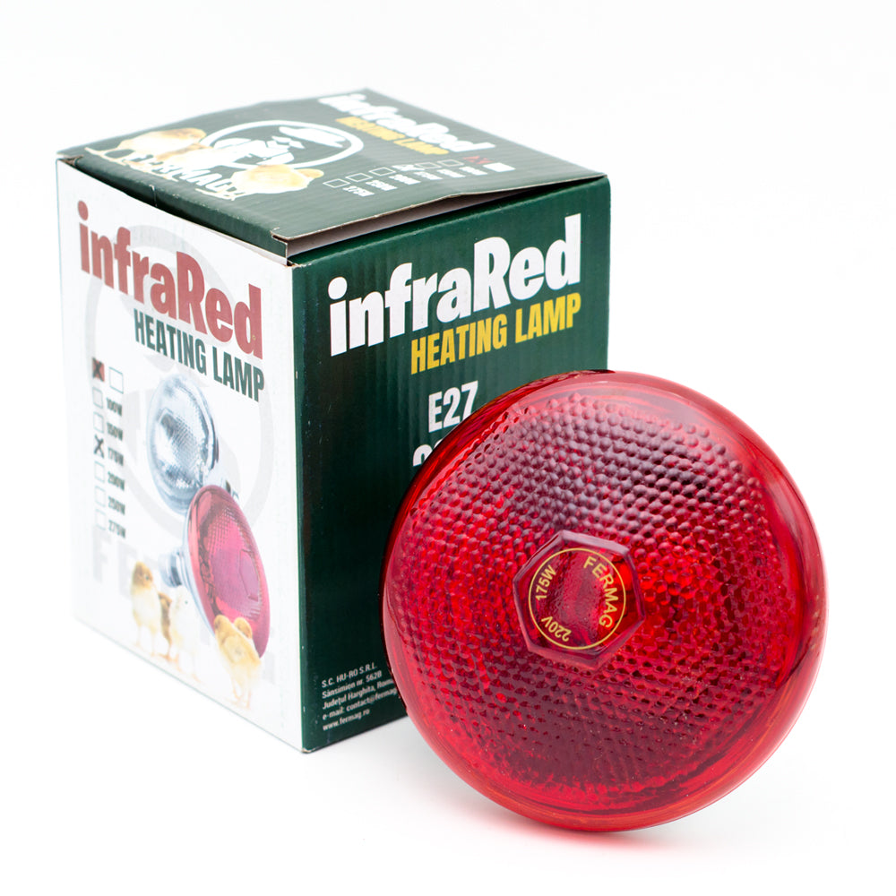 Bec infrarosu Fermag 175 W E27 pentru incalzire animale
