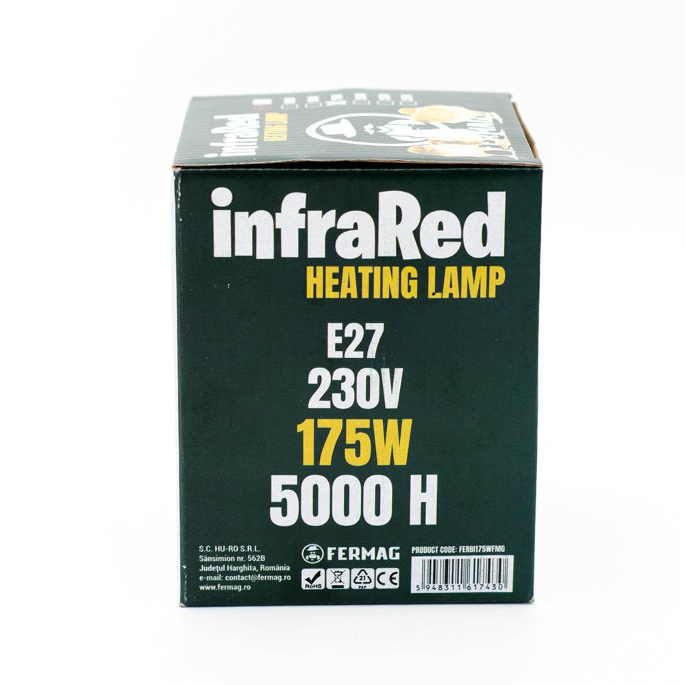 Bec infrarosu Fermag 175 W E27 pentru incalzire animale