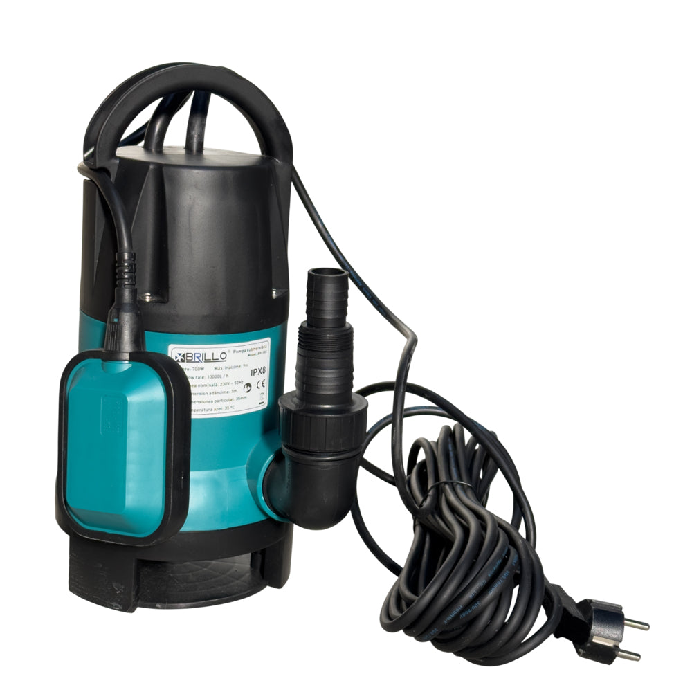 Pompa submersibila apa murdara Brillo 400W 7000 l/h plutitor automat evacuare beci subsol