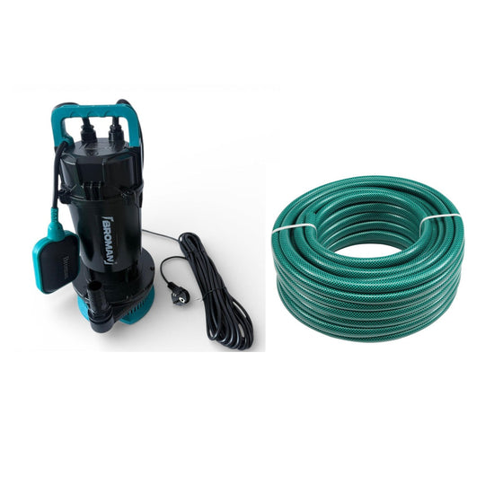 Kit pompa submersibila Broman QDX 400W cu furtun 3/4 inch 30 m - toate produsele incluse
