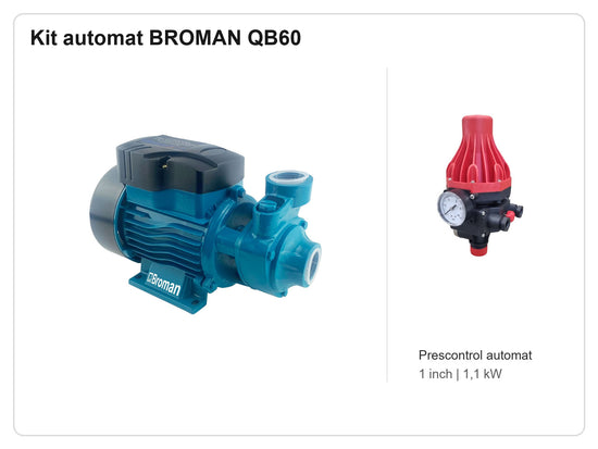 Kit automat Broman QB60 400W cu prescontrol 1 inch - toate produsele incluse
