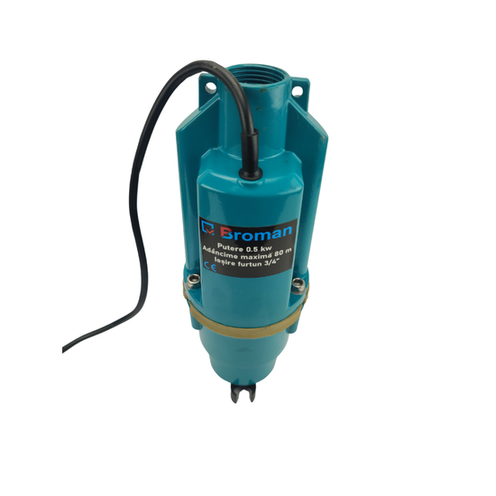 Pompa Submersibila Vibratii Broman | 500W | Tripla Absorbtie | 80m | 1080 L/h | 3/4"