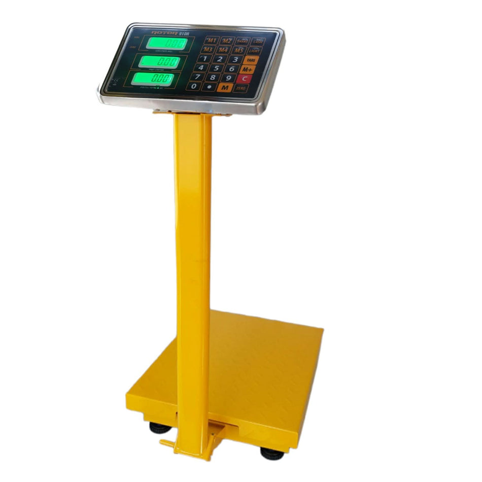 Cantar electronic ZEP 2025, 350kg, brat rabatabil, acumulator 4V, afisaj dublu