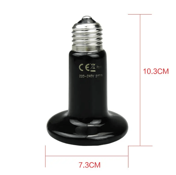 Bec negru cu infrarosu emitator de caldura pentru animale de companie, 75W, Tehno Ms #81702 - ZEP.RO - Ți-e la îndemână!