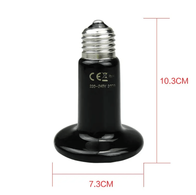 Bec negru cu infrarosu emitator de caldura pentru animale de companie, 150W, Tehno Ms #81704 - ZEP.RO - Ți-e la îndemână!