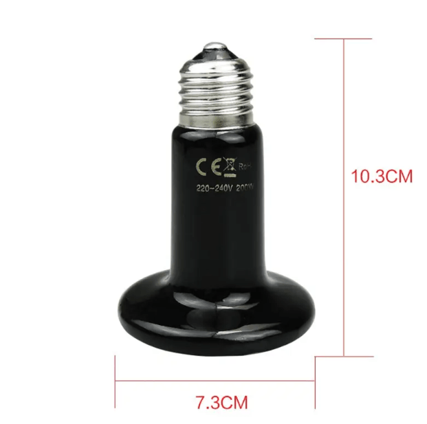 Bec negru cu infrarosu emitator de caldura pentru animale de companie, 200W, Tehno Ms #81705 - ZEP.RO - Ți-e la îndemână!